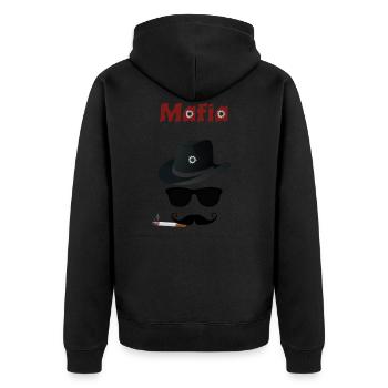 Mafia - Unisex Premium Bio Zip Hoodie - Schwarz - Hinten - Nico (187cm)
