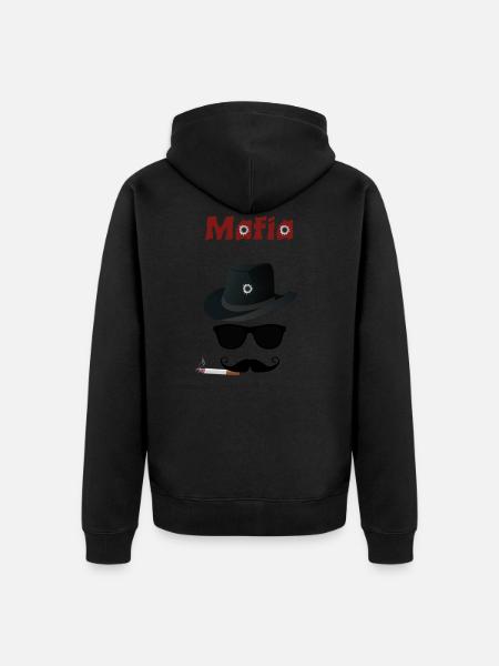 mafia - Unisex Premium Organic Zip Hoodie - black