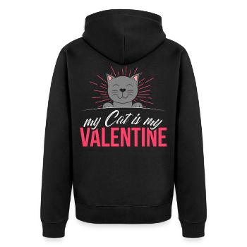 Mon chat est mon geek cadeau Saint-Valentin - Veste à capuche bio Premium Unisexe - noir - Dos - Nico (187cm)