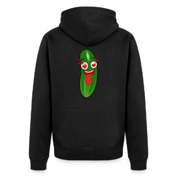 Cornichons amoureux de cornichons cornichons drôle cadeau - Veste à capuche bio Premium Unisexe - noir - Dos - Nico (187cm)