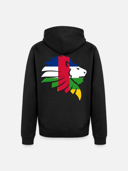 Drapeau République Centrafricaine Cadeau Sango - Veste à capuche bio Premium Unisexe - noir