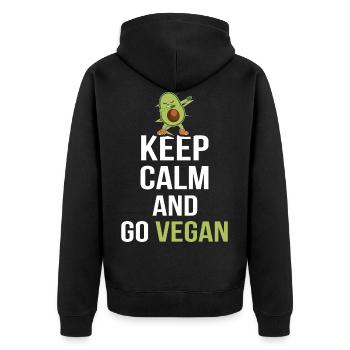 Vegan Geek Vegan Vegan Cadeau Vegan Vegan - Veste à capuche bio Premium Unisexe - noir - Dos - Nico (187cm)