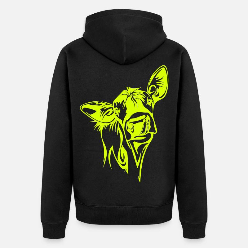 Vache - Veste à capuche bio Premium Unisexe - noir