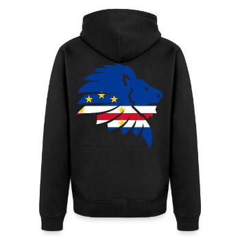Drapeau du Cap Vert Afrique Lion Cabo Verde Cadeau - Veste à capuche bio Premium Unisexe - noir - Dos - Nico (187cm)