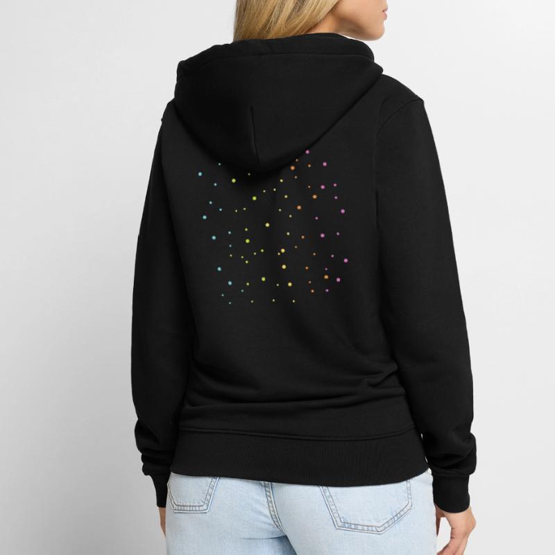 Rainbow dots pattern gift idea Unisex Premium Organic Zip Hoodie