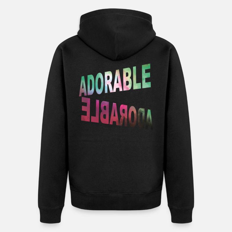 Adorable adorable - Veste à capuche bio Premium Unisexe - noir