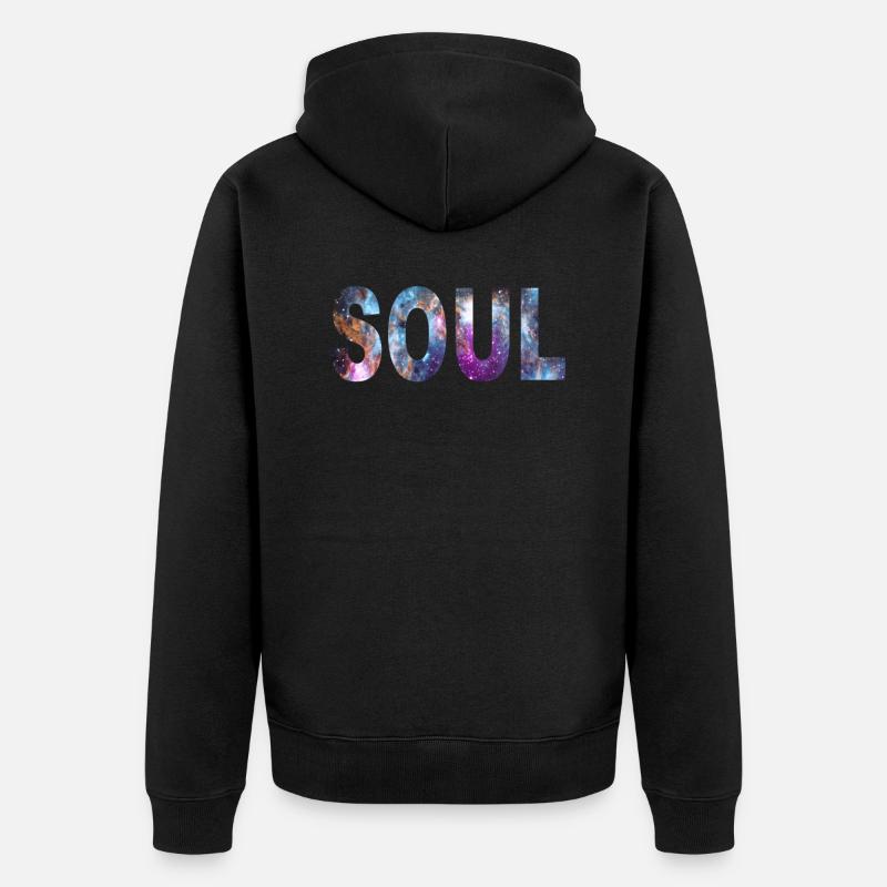 Kosmische Seele - Unisex Premium Bio Zip Hoodie - Schwarz