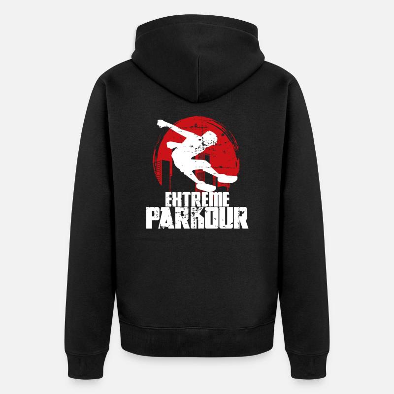 Parkour Passage Parkour - Veste à capuche bio Premium Unisexe - noir