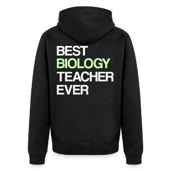 Biologie Enseignante - Veste à capuche bio Premium Unisexe - noir - Dos - Nico (187cm)