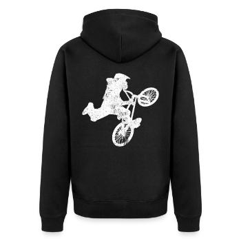 BMX - Veste à capuche bio Premium Unisexe - noir - Dos - Nico (187cm)