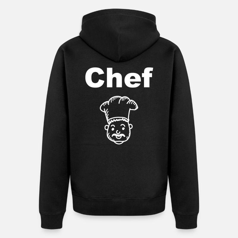 Chefkoch - Unisex Premium Bio Zip Hoodie - Schwarz
