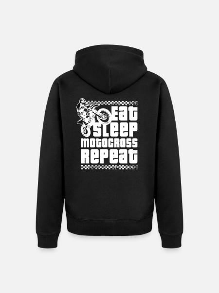 Motocross - Unisex Premium Bio Zip Hoodie - Schwarz