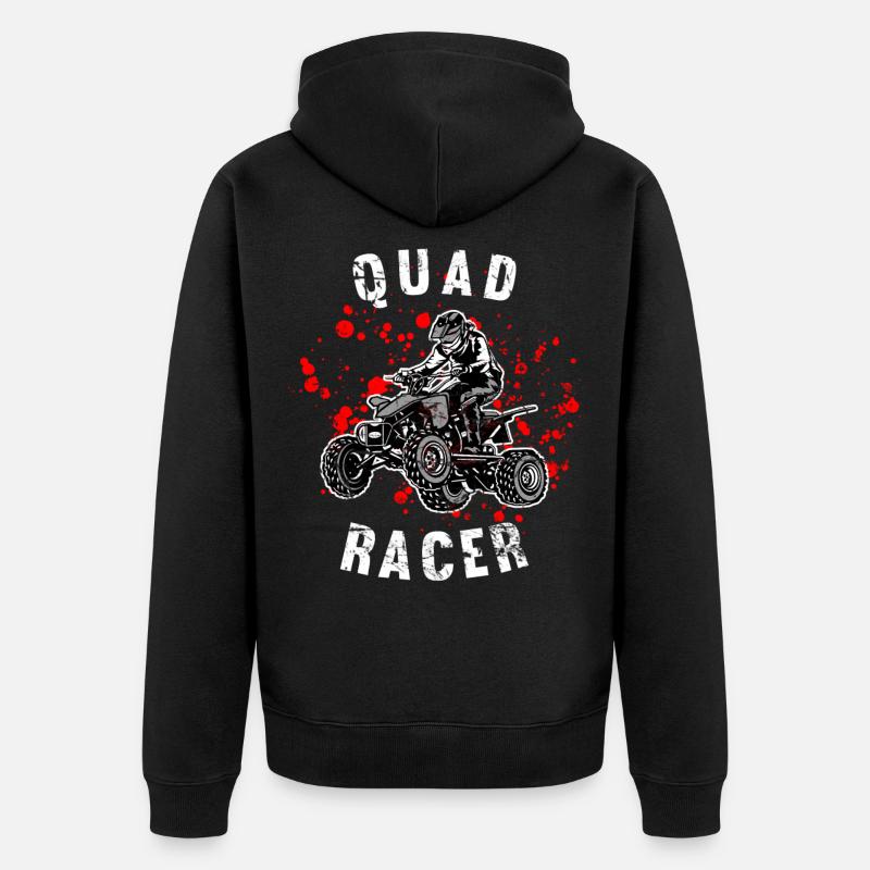 VTT Quad Racer - Veste à capuche bio Premium Unisexe - noir