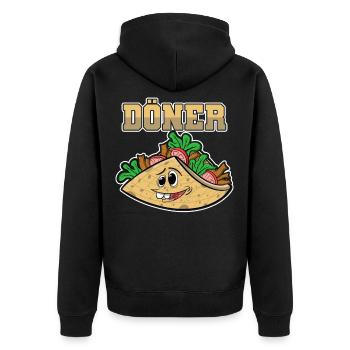 Kebab Kebab Snack Drôle De Chemise Cadeau Geek - Veste à capuche bio Premium Unisexe - noir - Dos - Nico (187cm)