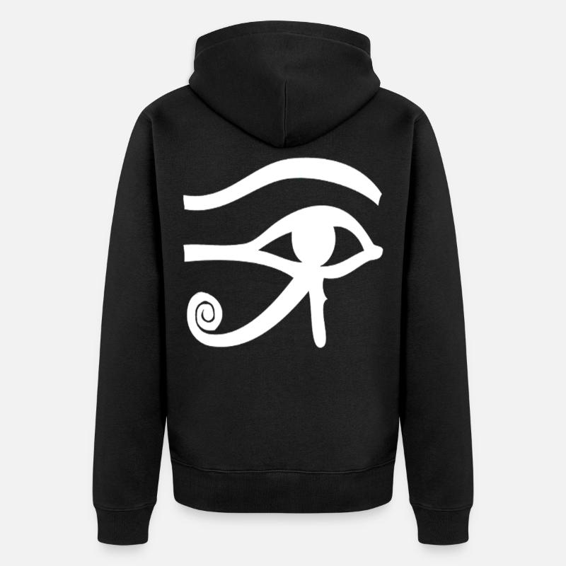 T-shirt glande pinéale de Horus du troisième œil-œil - Veste à capuche bio Premium Unisexe - noir