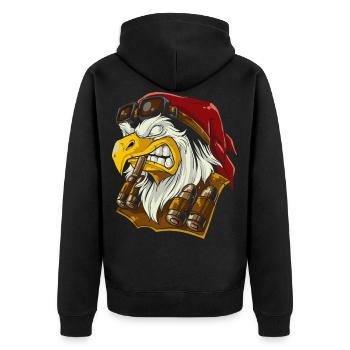 aigle à tête blanche - Veste à capuche bio Premium Unisexe - noir - Dos - Nico (187cm)
