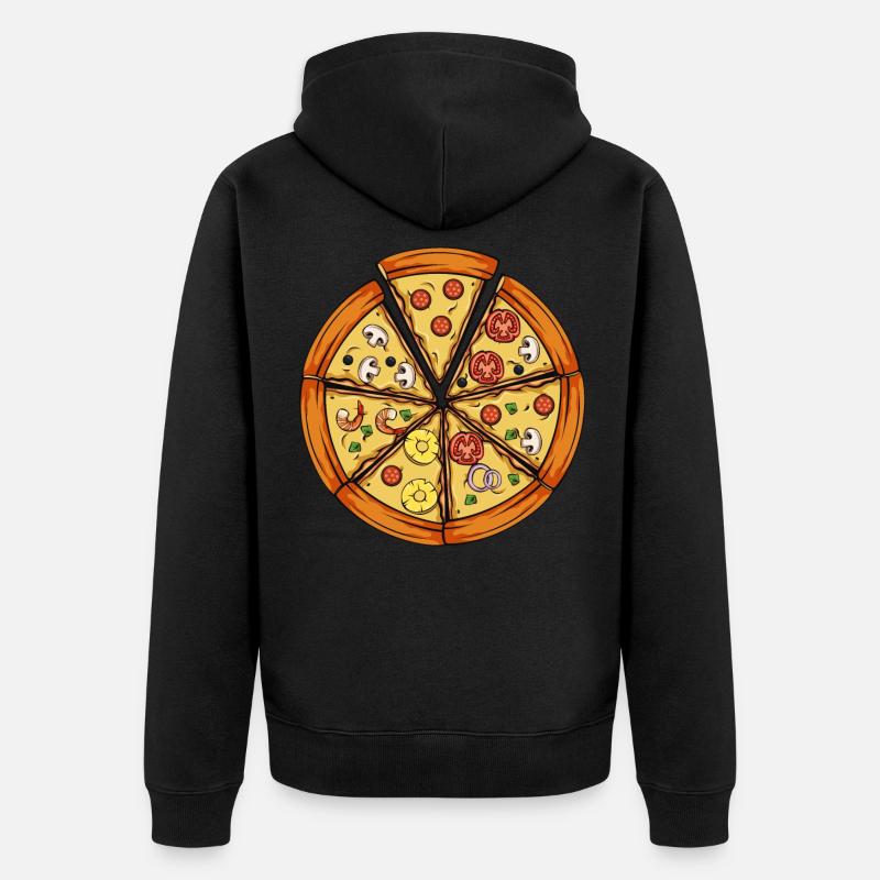 pizza - Veste à capuche bio Premium Unisexe - noir