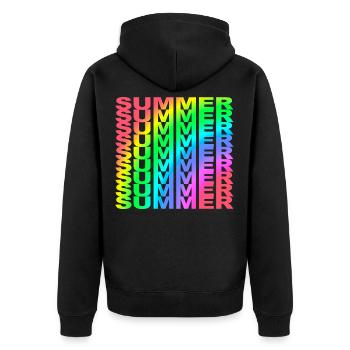 Été été été été été arc-en-ciel Gesc - Veste à capuche bio Premium Unisexe - noir - Dos - Nico (187cm)