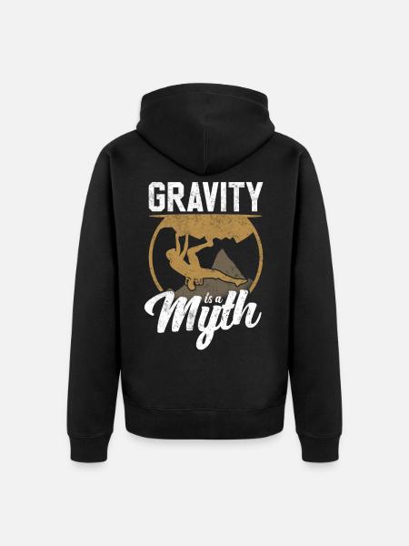 Climbing / Mountaineering / Bouldering / Rock Climbing - Unisex Premium Organic Zip Hoodie - black