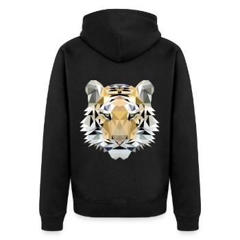 Polygone Tiger - Veste à capuche bio Premium Unisexe - noir - Dos - Nico (187cm)