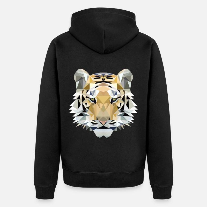 Polygone Tiger - Veste à capuche bio Premium Unisexe - noir