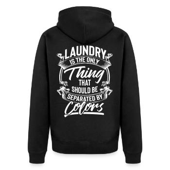 Black Empowerment, Empowerment, Equality - Unisex Premium Organic Zip Hoodie - black - Back - Nico (187cm)