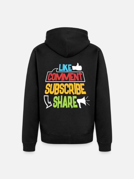 Vlogger Beauty Vlogger Gift - Unisex Premium Organic Zip Hoodie - black