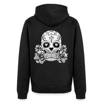 Crâne diamant - Veste à capuche bio Premium Unisexe - noir - Dos - Nico (187cm)