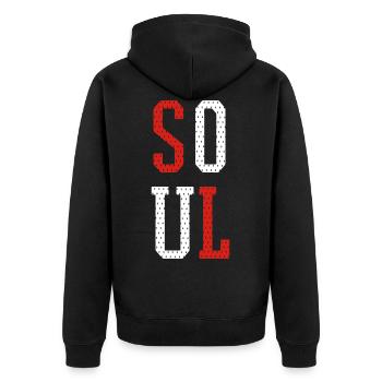 Soul Mate - Partner Look 1 - Veste à capuche bio Premium Unisexe - noir - Dos - Nico (187cm)