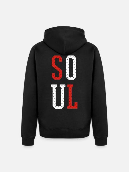 Soul Mate - Partnerlook 1 - Unisex Premium Bio Zip Hoodie - Schwarz