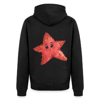 Étoile de mer animal cadeau doux enfants eau de mer - Veste à capuche bio Premium Unisexe - noir - Dos - Nico (187cm)