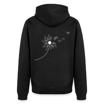 IMG cooles Fahrraddesign Fahrrad Natur Geschenk sp - Unisex Premium Bio Zip Hoodie - Schwarz - Hinten - Nico (187cm)