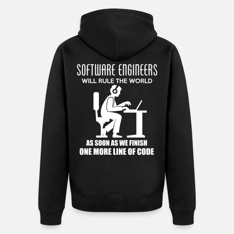 Software Engineer - Unisex Premium Bio Zip Hoodie - Schwarz
