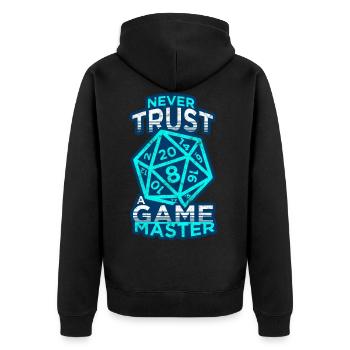 RPG Dungeon Dice role-playing game - Unisex Premium Organic Zip Hoodie - black - Back - Nico (187cm)