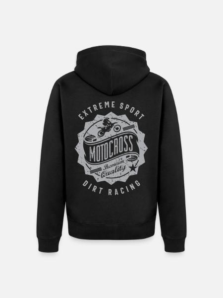 Extreme Sport Motocross - Unisex Premium Organic Zip Hoodie - black