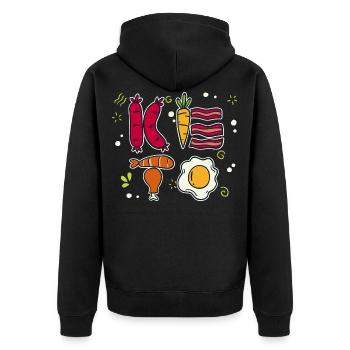 Keto Diet - Veste à capuche bio Premium Unisexe - noir - Dos - Nico (187cm)