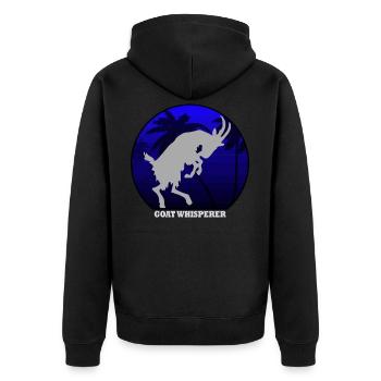 Goats funny T Shirt Goat Whisperer cool goat - Veste à capuche bio Premium Unisexe - noir - Dos - Nico (187cm)