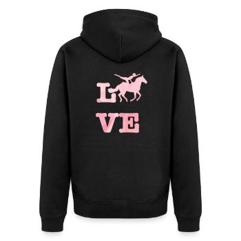 voltigieren voltegieren vaulter gift - Unisex Premium Organic Zip Hoodie - black - Back - Nico (187cm)