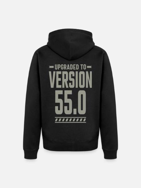 55 Years Old Birthday Gift - Unisex Premium Organic Zip Hoodie - black