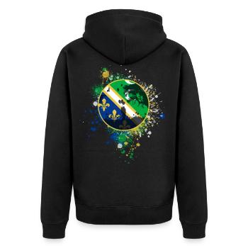 Sandzak Pure Love Colorsplash - Veste à capuche bio Premium Unisexe - noir - Dos - Nico (187cm)