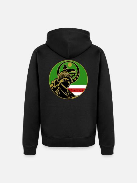 Chechnya Rebal Chechen Fighter - Unisex Premium Organic Zip Hoodie - black