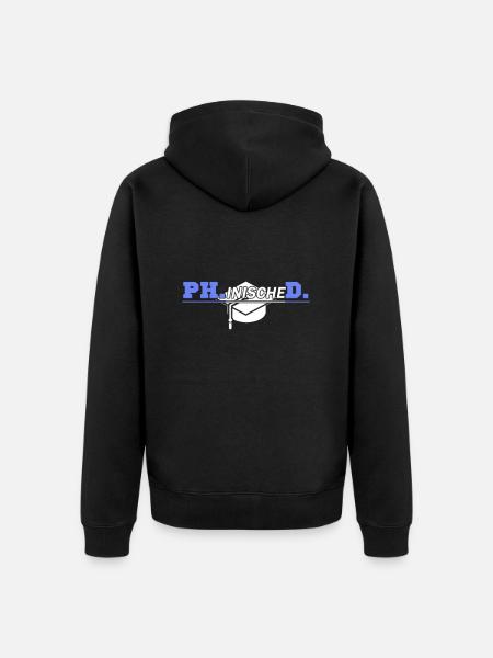PhD - Unisex Premium Organic Zip Hoodie - black