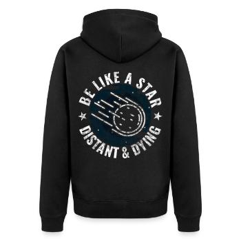 Nihilism Nihilist Nietzsche Philosopher misanthropic - Unisex Premium Organic Zip Hoodie - black - Back - Nico (187cm)