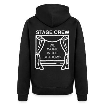 Roadie Stage Crew Techniciens de scène Théâtre - Veste à capuche bio Premium Unisexe - noir - Dos - Nico (187cm)