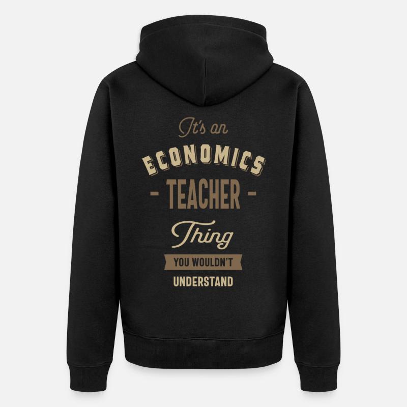 Chose de professeur d'économie - Veste à capuche bio Premium Unisexe - noir