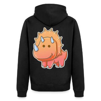 Dino Triceratops cadeau pour dessin animé dinosaure - Veste à capuche bio Premium Unisexe - noir - Dos - Nico (187cm)
