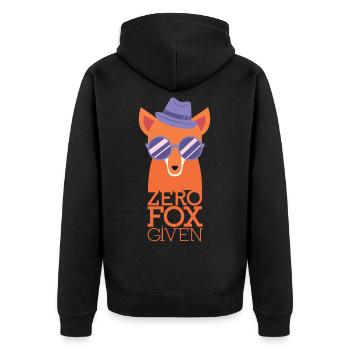 Renard Sort Drôle Peu importe avec confiance - Veste à capuche bio Premium Unisexe - noir - Dos - Nico (187cm)