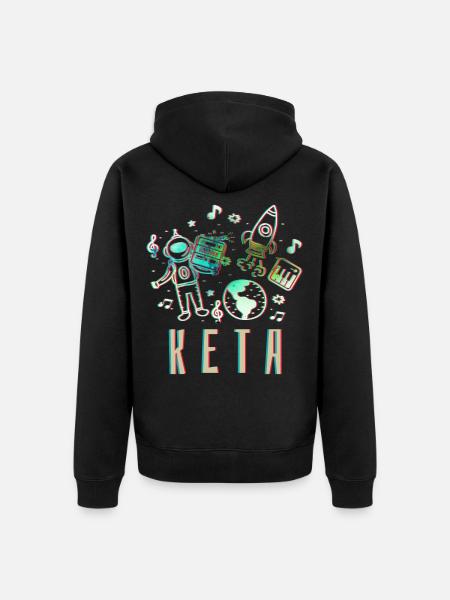 Kéta Ketamine Drogues - Veste à capuche bio Premium Unisexe - noir