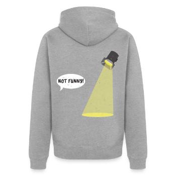 Lighting Technician Stage Technician - Unisex Premium Organic Zip Hoodie - heather grey - Back - Nico (187cm)