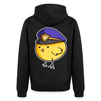 Cadeau de poussin enfants gangster sécurité - Veste à capuche bio Premium Unisexe - noir - Dos - Nico (187cm)